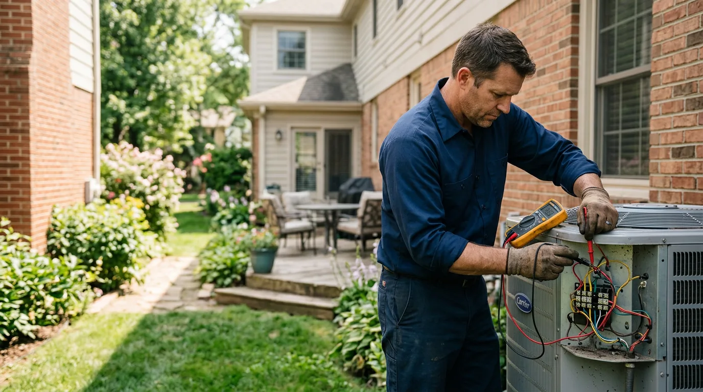 HVAC technician working near Thorndike, MA